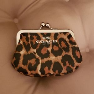 Cheetah Coach Change Purse